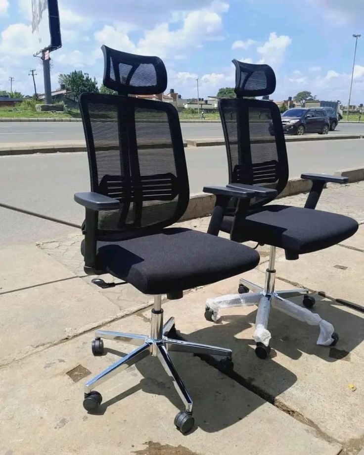 Pair of ergonomic chairs